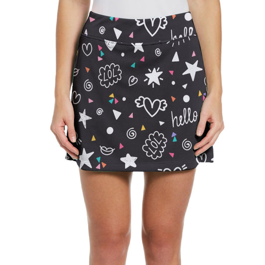 Dizzy Pickle Rachel Black Women's 17" Performance Pickleball Skort with Inner Shorts