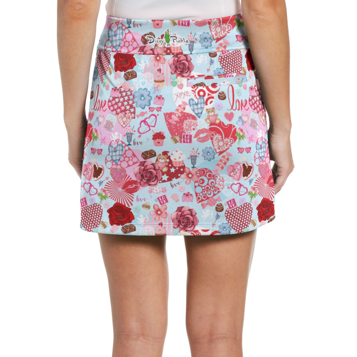 Dizzy Pickle Valentine Be Mine Women's 17" Performance Pickleball Skort and Inner Shorts
