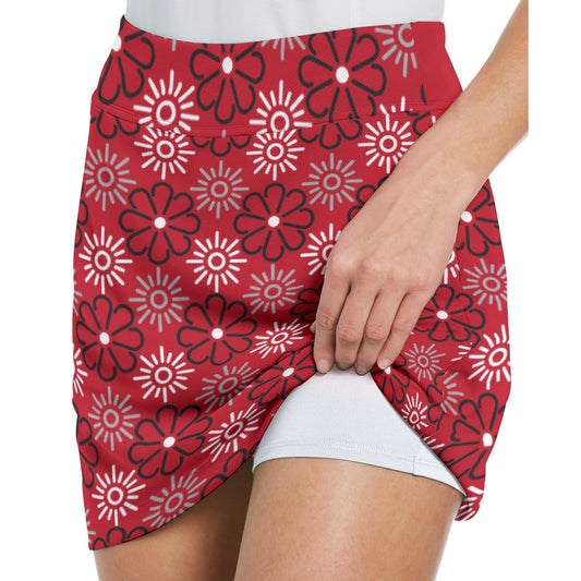 Dizzy Pickle April Red Women's 17" Performance Pickleball Skort with Inner Shorts