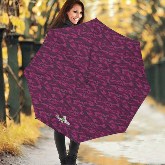 Dizzy Pickle Jan Wine_Pink Pickleball Automatic Button Release Umbrella