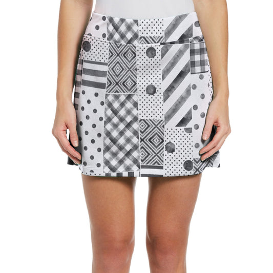 Dizzy Pickle Heidi BKW Patches Women's 17" Performance Pickleball Skort and Inner Shorts