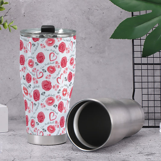 Dizzy Pickle Hearts and Roses Pickleball 30oz Insulated Tumbler 3.94"x7.87"x2.95"