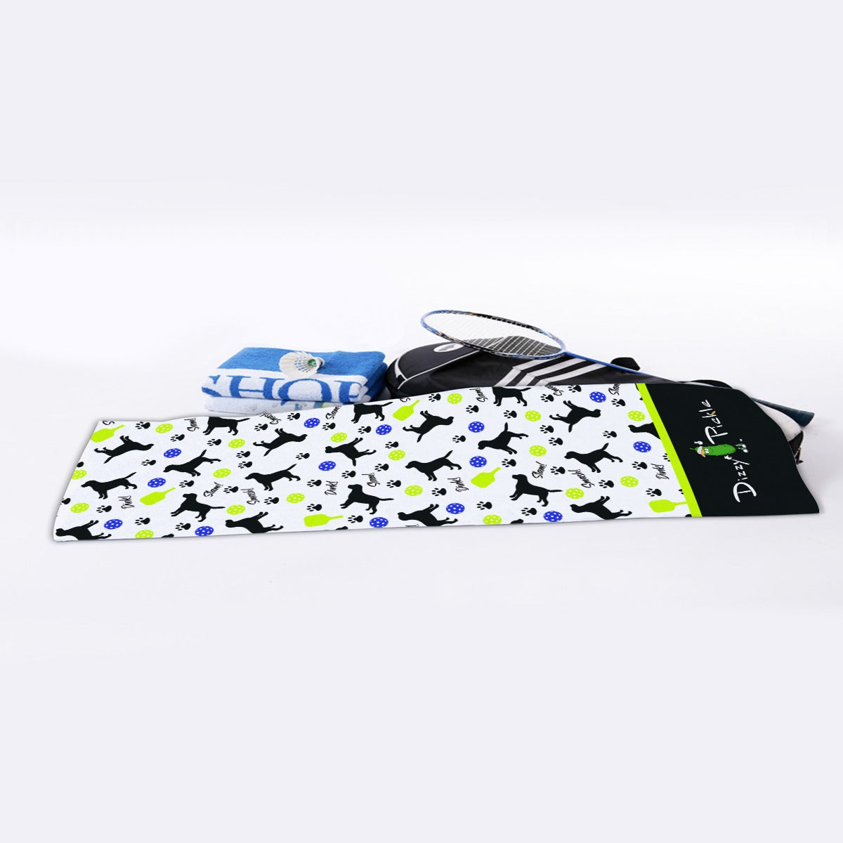 Dizzy Pickle Connie Black Pickleball Cooling Sports Towel