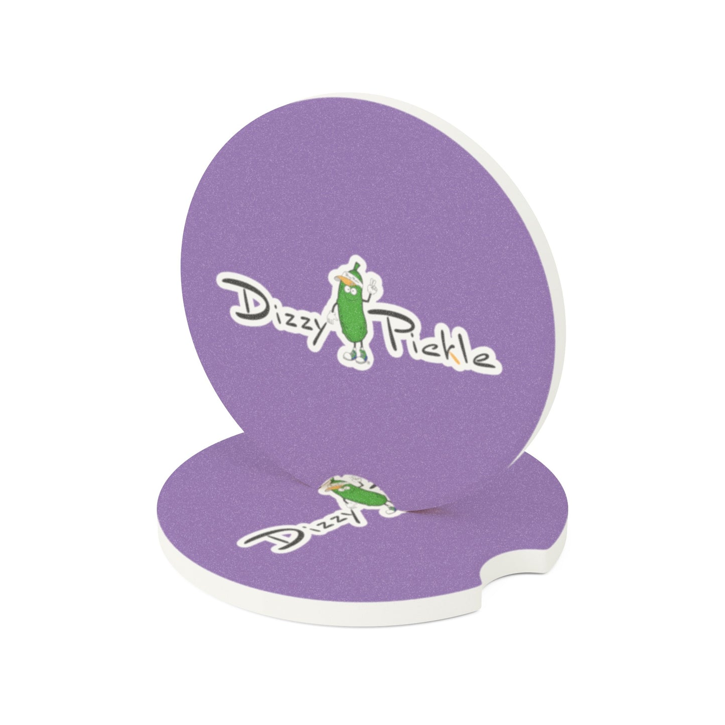 Dizzy Pickle DZY P Classic Light Purple Soapstone Car Coaster