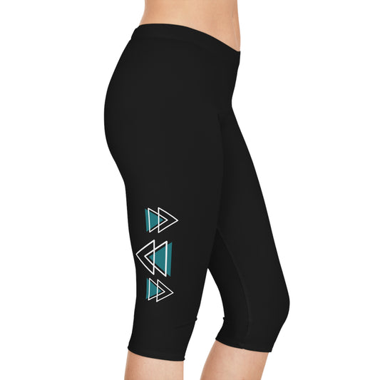 Dizzy Pickle Let's GEO Y5D1TB Women's Pickleball Knee-Length Mid-Rise Capris