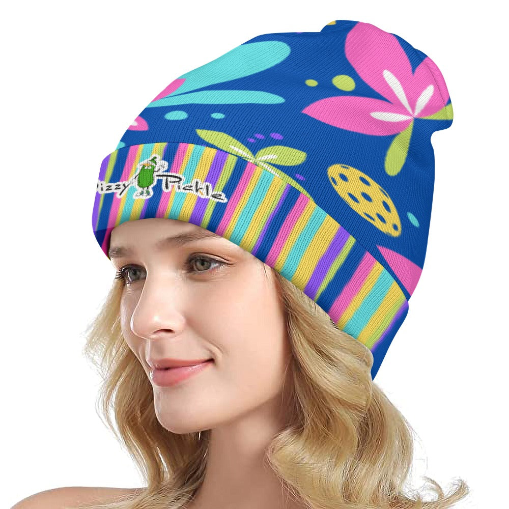 Dizzy Pickle Donna Blue One-Size Knitted Beanie