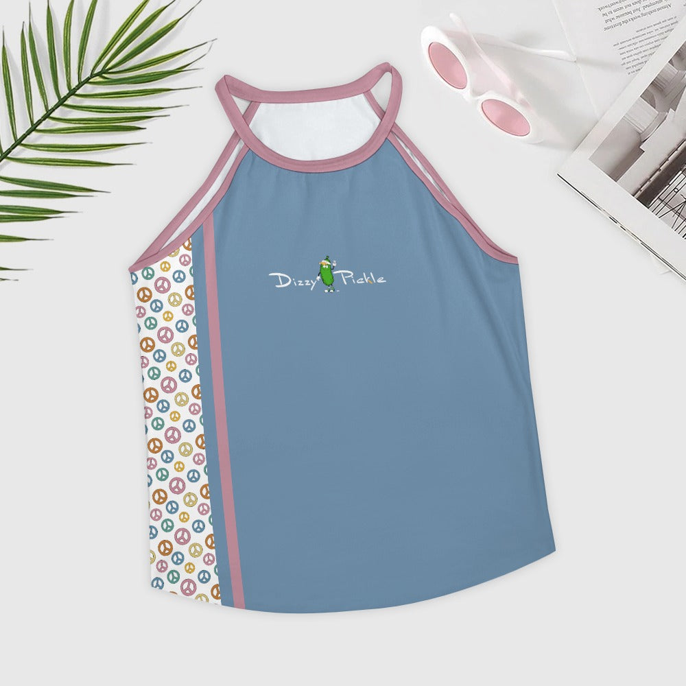 Dizzy Pickle Faith Blue Women's Pickleball Crew Neck Vest