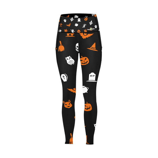 Dizzy Pickle Halloween 103128 Women's Pickleball Performance Leggings (Ankle Length, High-Waisted, & Two Side Pockets)