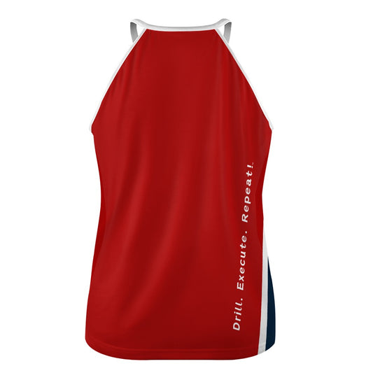 Dizzy Pickle Performance DS Women's Pickleball Sleeveless Crew Neck Vest Dark Red Navy Blue