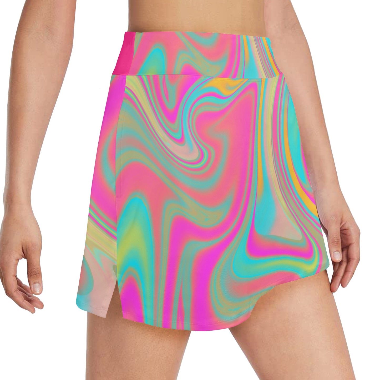 Dizzy Pickle MaryEllen Swirls Women's Pickleball 18" Athletic Skort with Inner Shorts and Two Ball Pockets