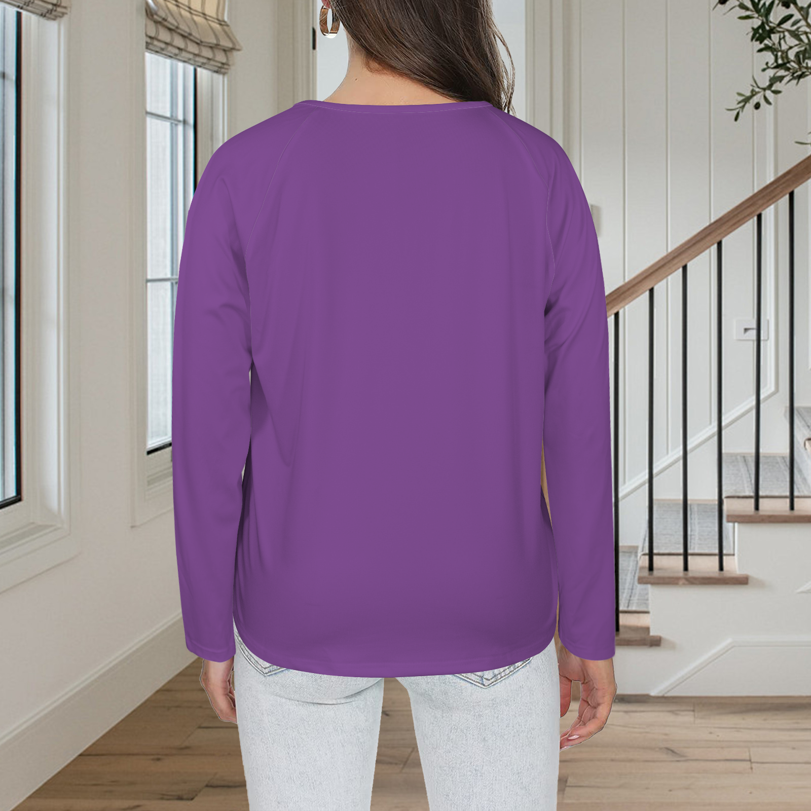Three Button Long Sleeve Grape