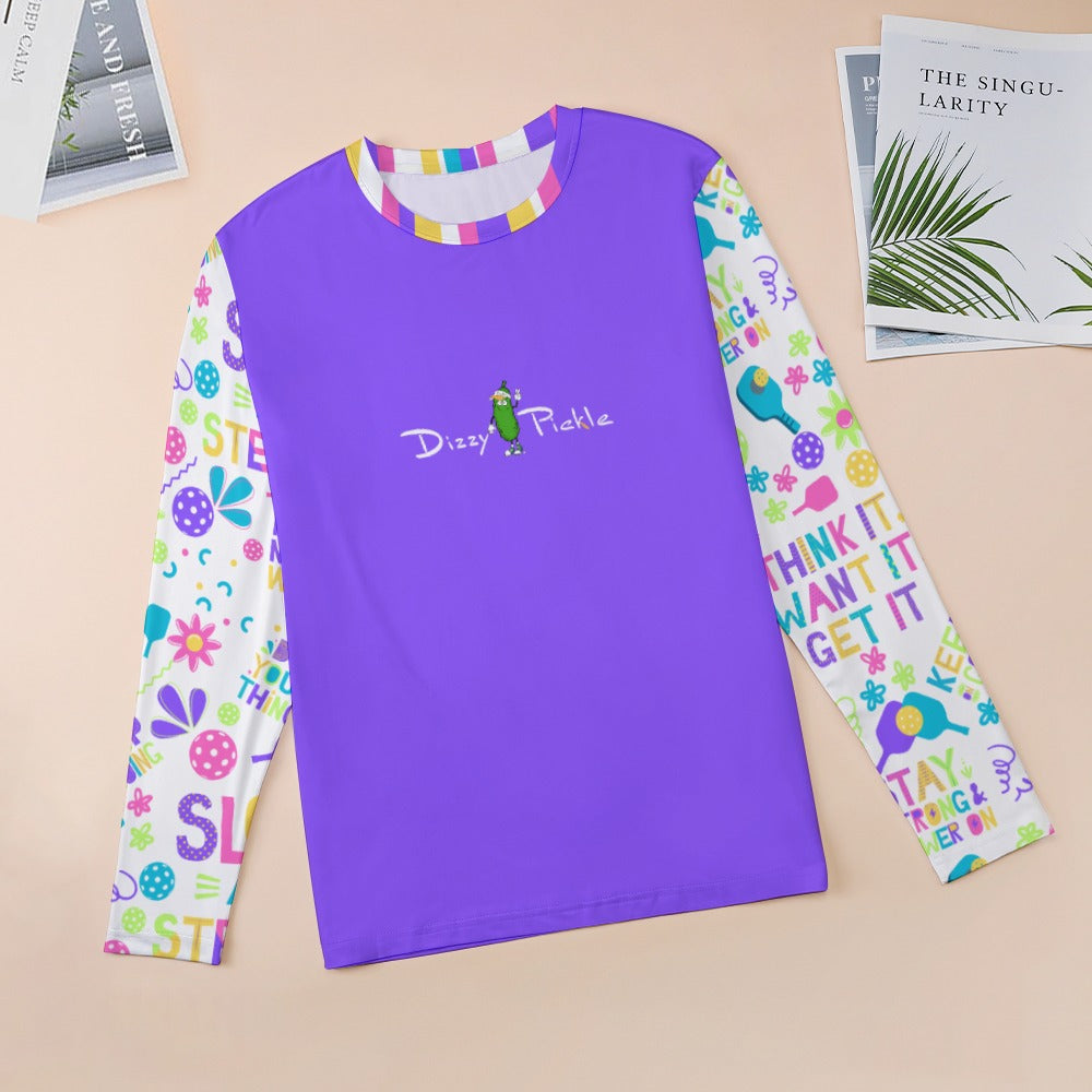 Dizzy Pickle Theresa Purple Women's Pickleball Stretchable Long Sleeve Shirt