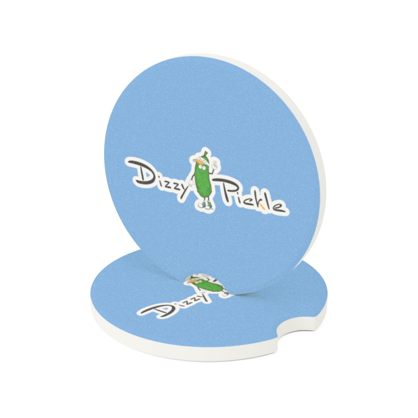 Dizzy Pickle DZY P Classic Light Blue Soapstone Car Coaster