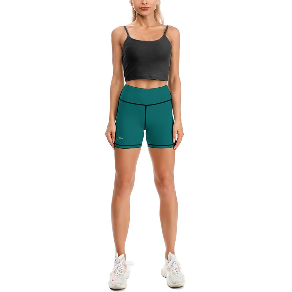 Dizzy Pickle Dark Teal Women's Pickleball Comfortable Skinny Sports Yoga Shorts