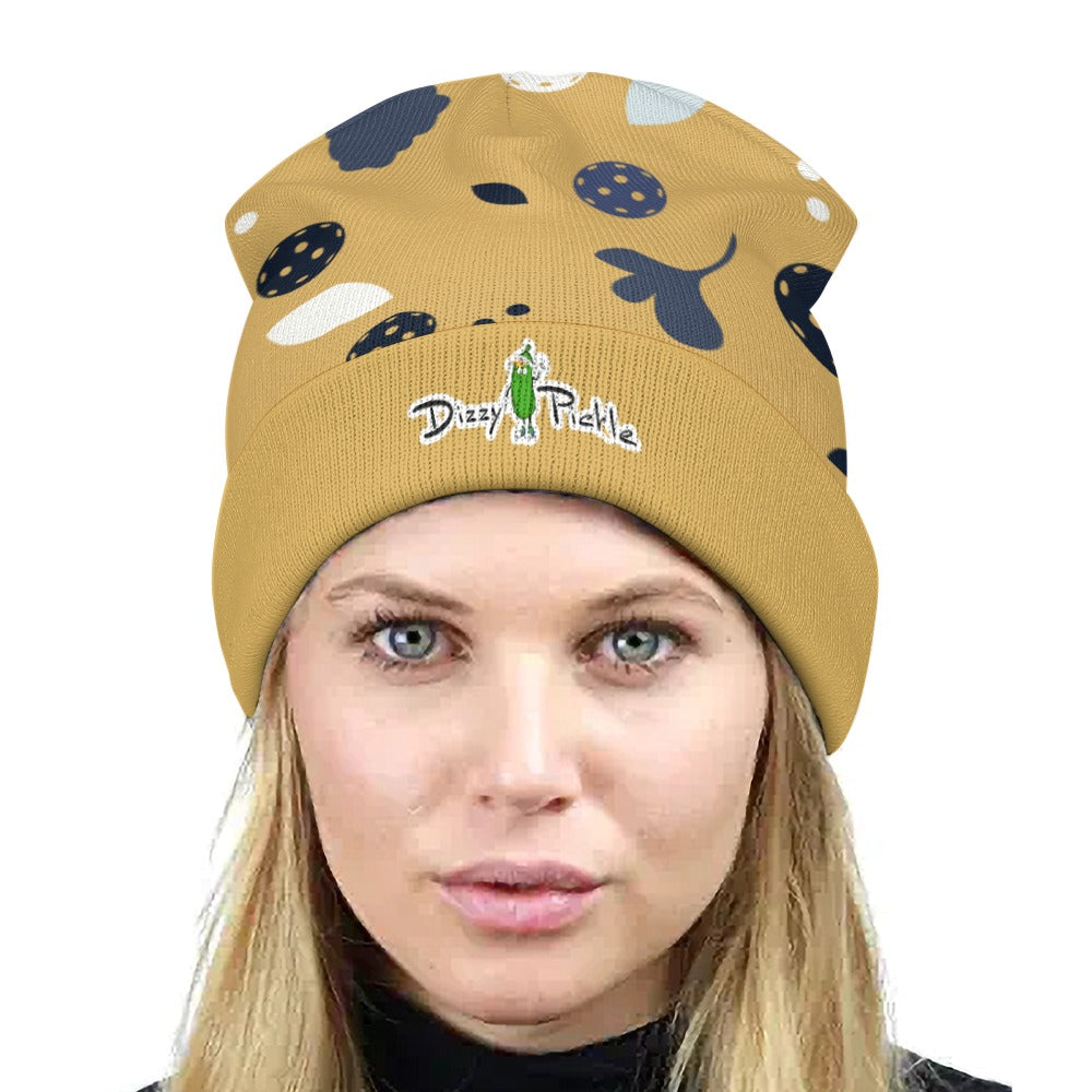 Dizzy Pickle Lesley Gold One-Size Knitted Beanie