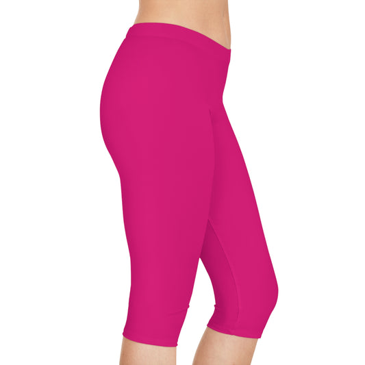 Dizzy Pickle DZY P Classic Hot Pink Women's Pickleball Knee-Length Mid-Rise Capris
