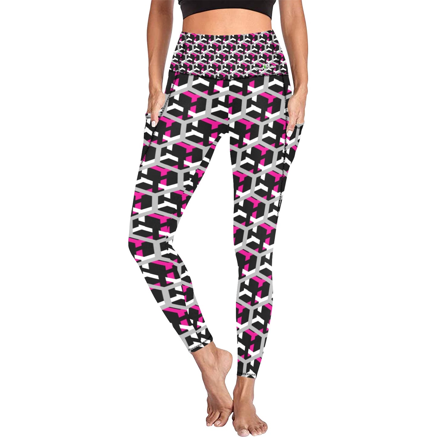 Dizzy Pickle Fearless Women's Pickleball Performance Leggings (Ankle Length, High-Waisted, & Two Side Pockets)