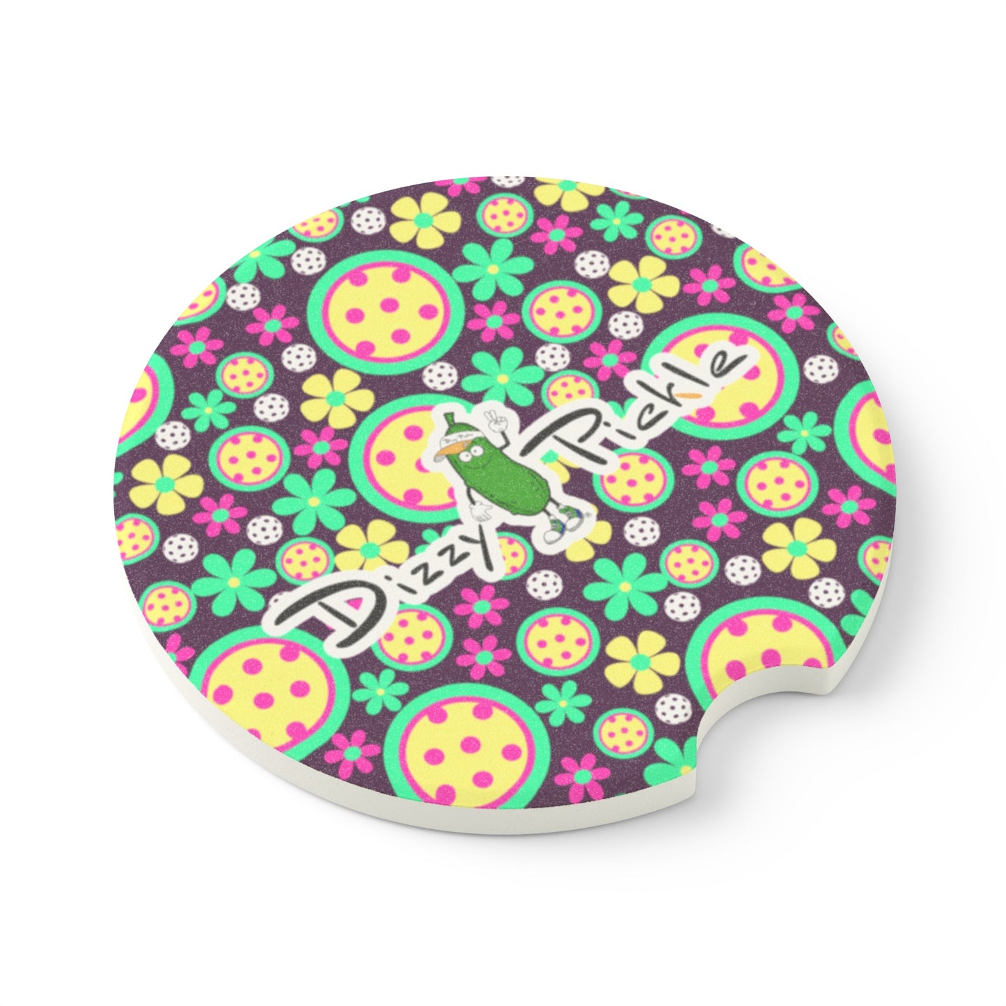 Dizzy Pickle Charlotte Main Soapstone Car Coaster