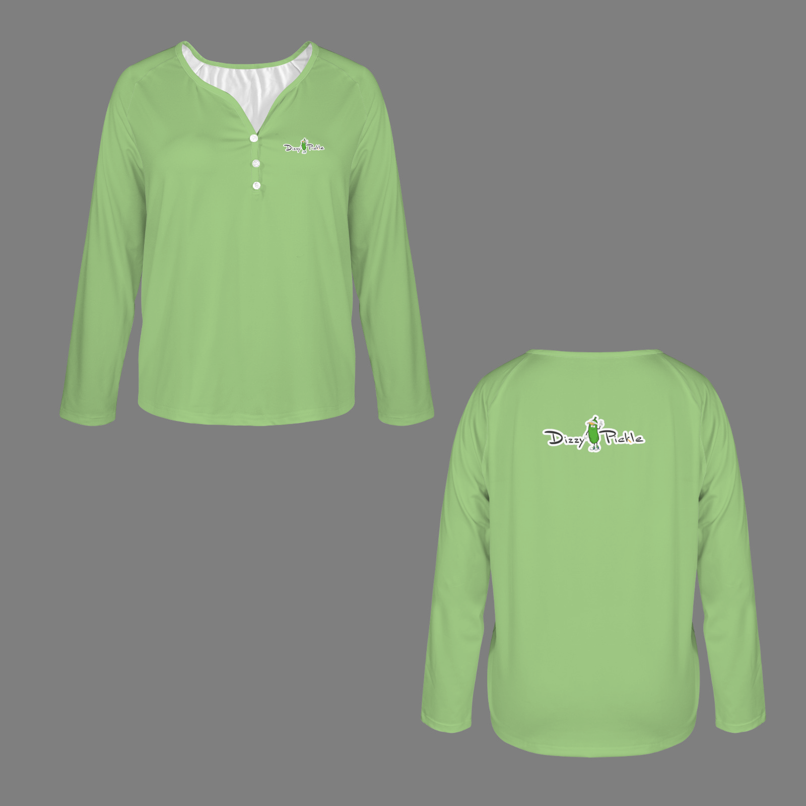 Three Button Long Sleeve Spring Green
