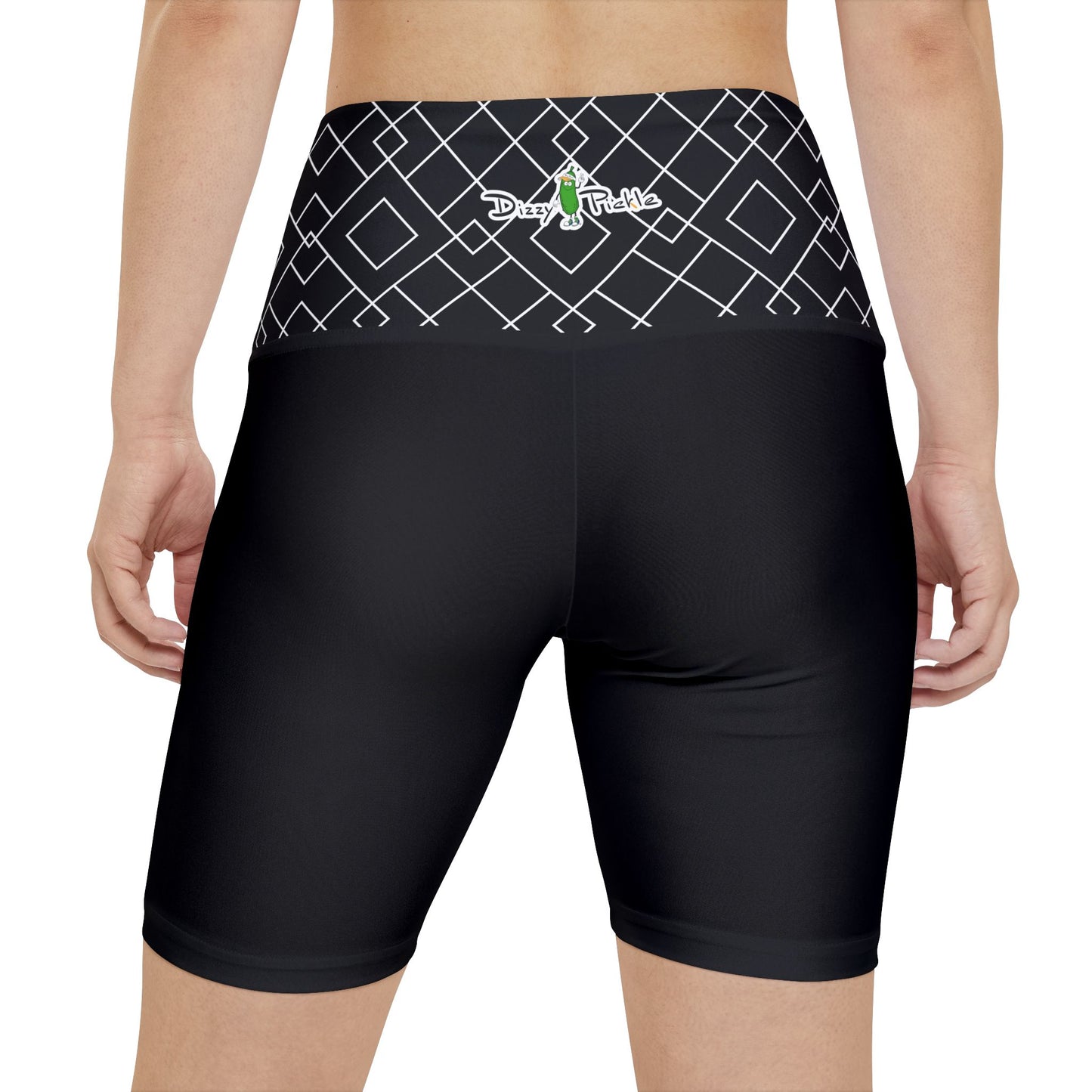 Dizzy Pickle Lisa BW Solid Women's Pickleball High-Performance Athletic Shorts with Control Top Waist