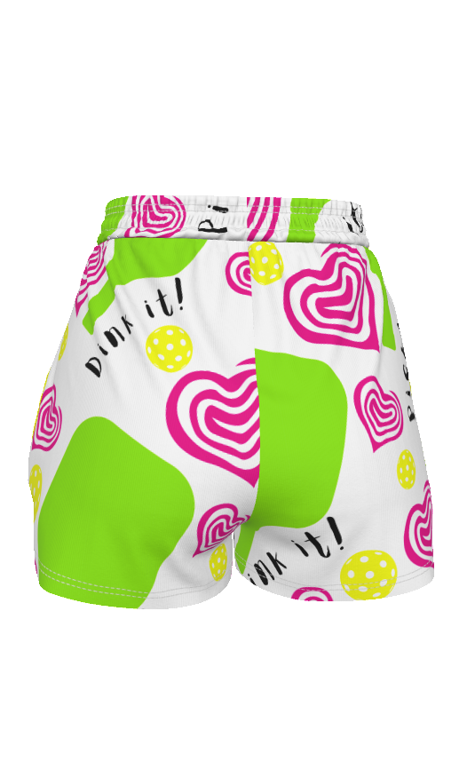 LARGE Dinking Diva Pickleball Casual Shorts White by Dizzy Pickle