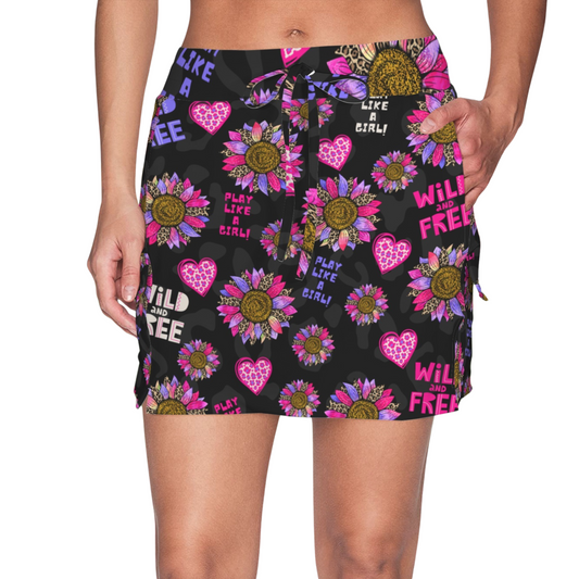 Dizzy Pickle Amber Wild and Free Women's Sports Cargo Straighline Skorts