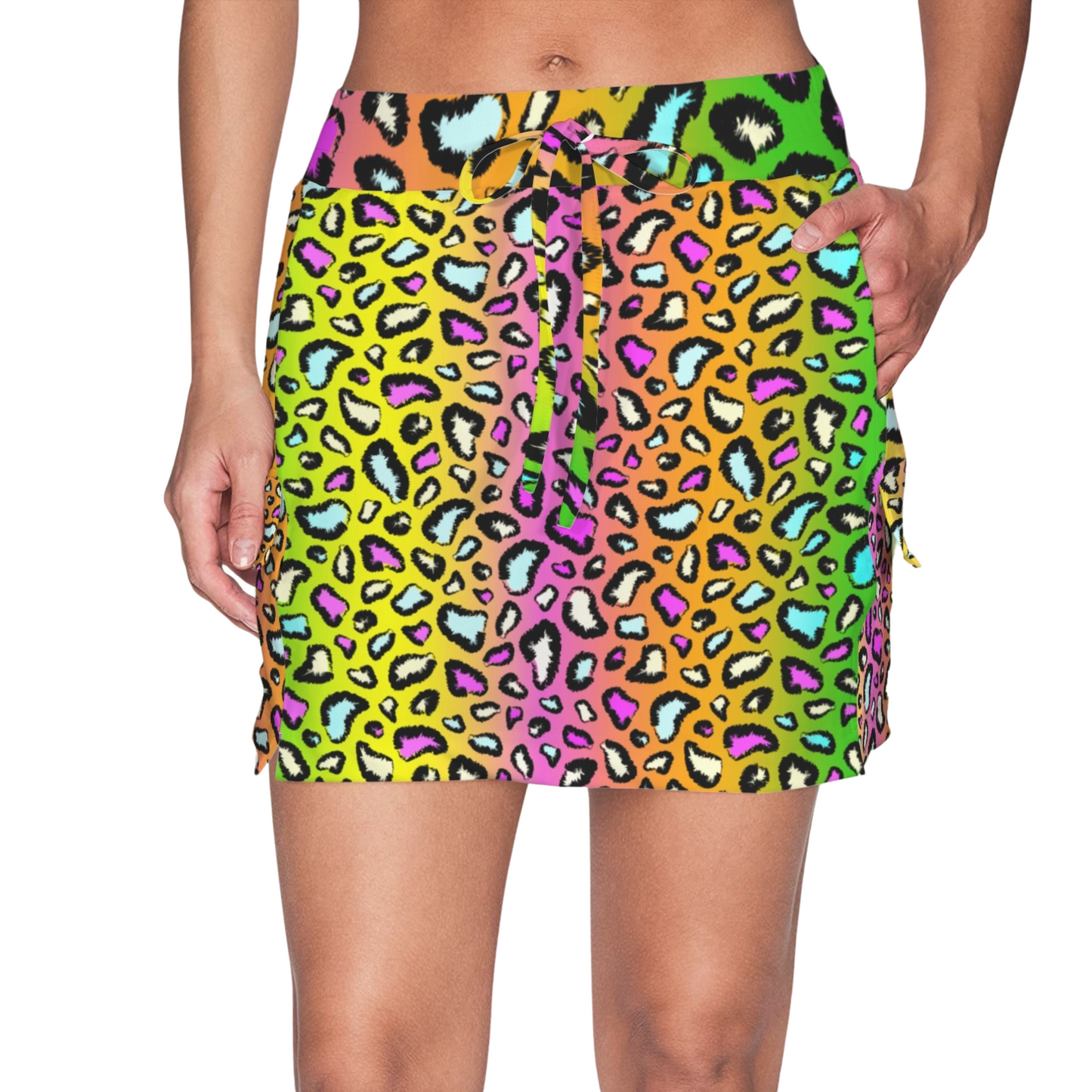 Dizzy Pickle Amber Rainbow Women's Sports Cargo Straightline Skorts