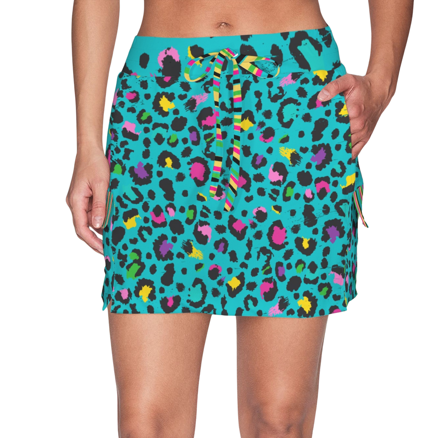 Dizzy Pickle Amber Cool Teal Women's Sports Cargo Straighline Skorts