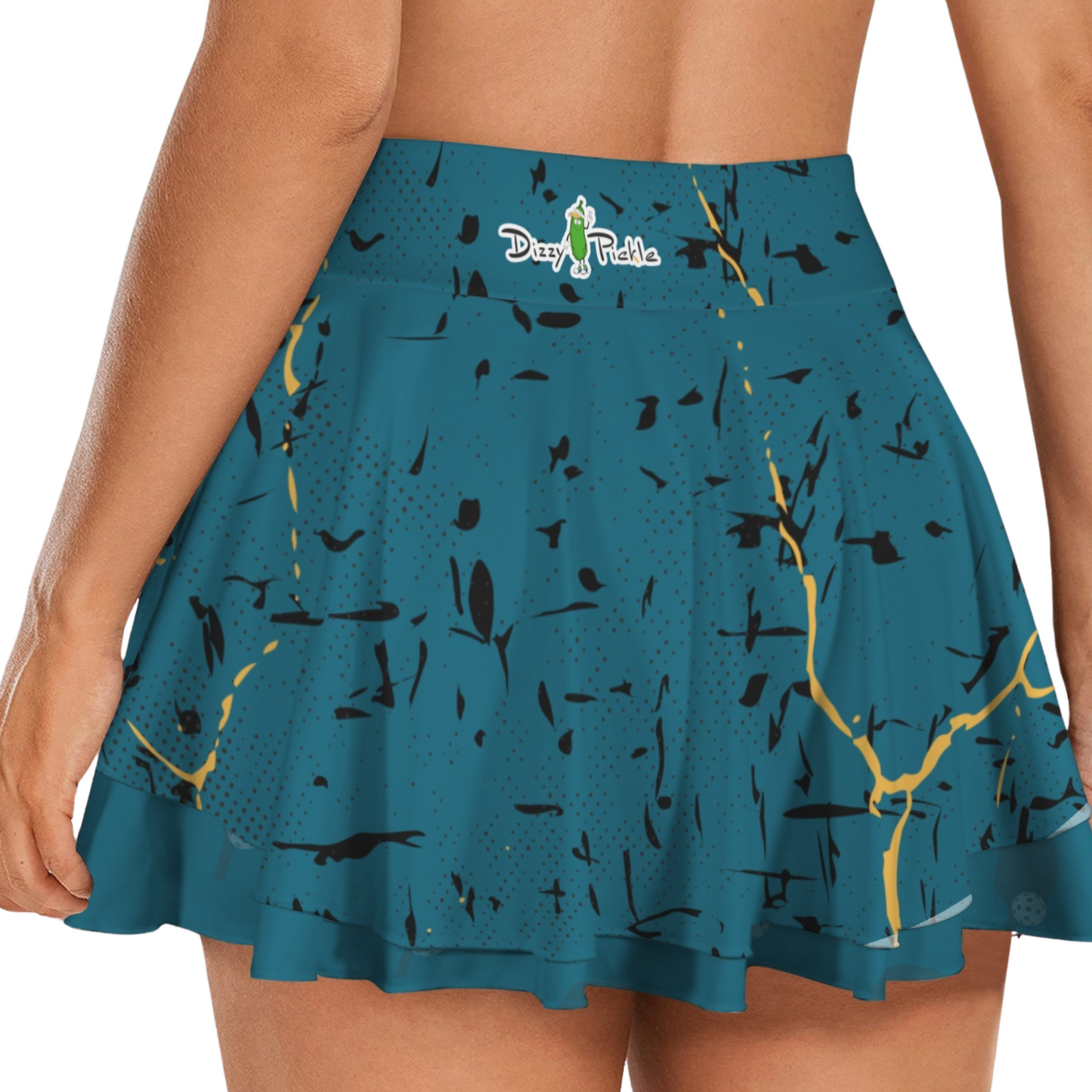 Dizzy Pickle Lynne Turquoise Women's Double Hem Pickleball Skort