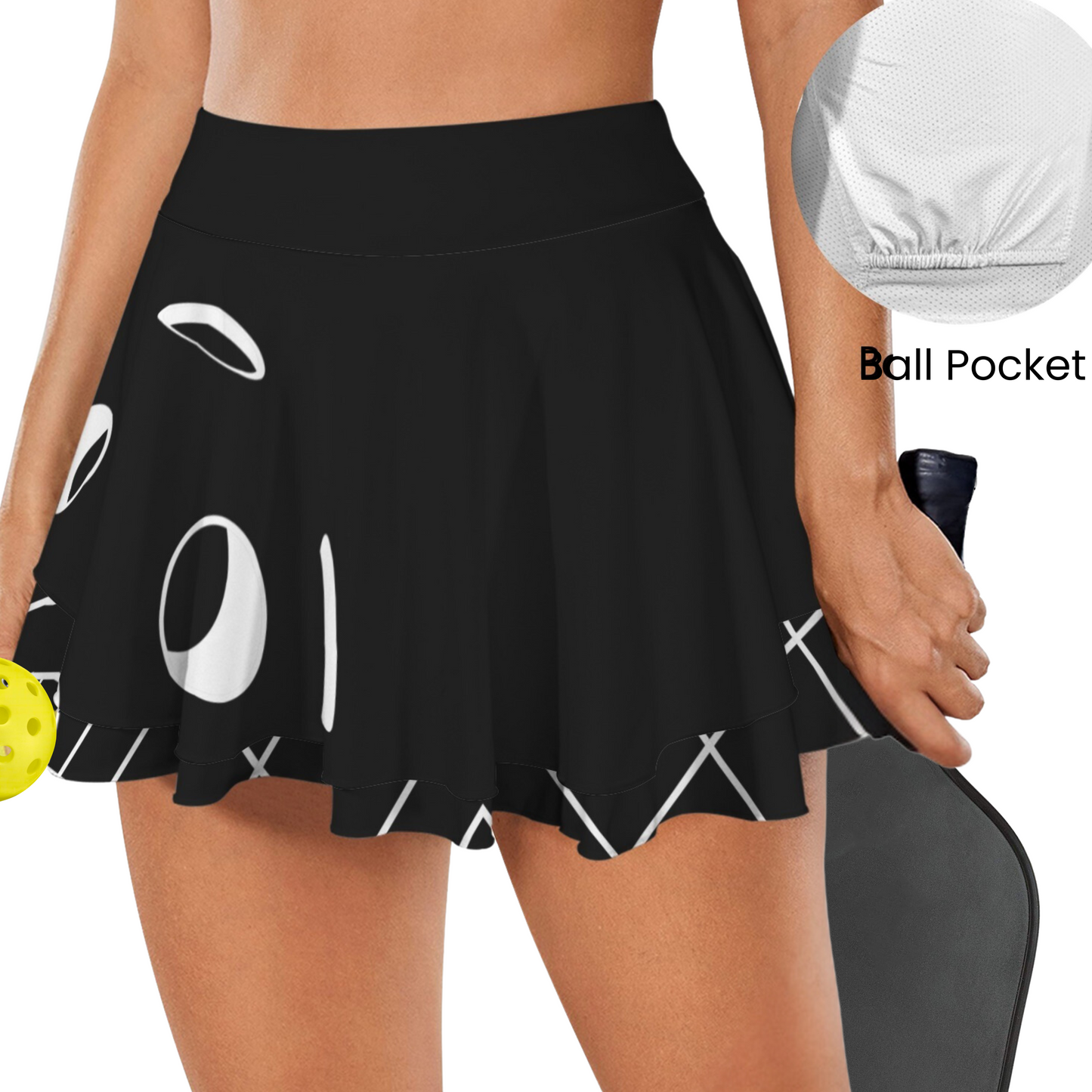 Dizzy Pickle Lisa BW Women's Double Hem Pickleball Skort