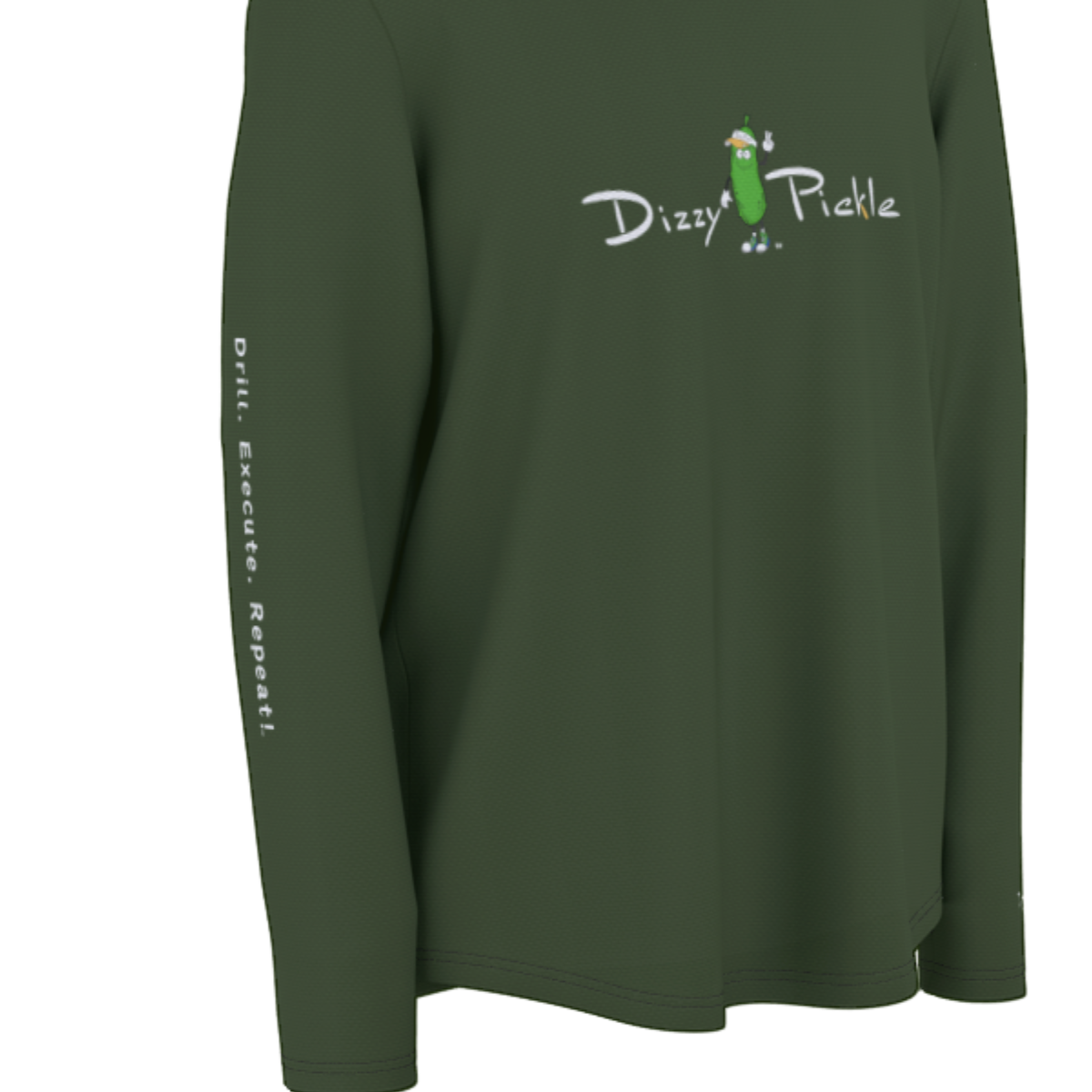 Dizzy Pickle DZY P Classic Evergreen Men's Pickleball Sunscreen Sports Hoodie with Thumb Holes