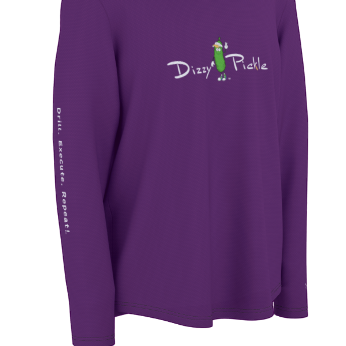 Dizzy Pickle DZY P Classic Plum Men's Pickleball Sunscreen Sports Hoodie with Thumb Holes