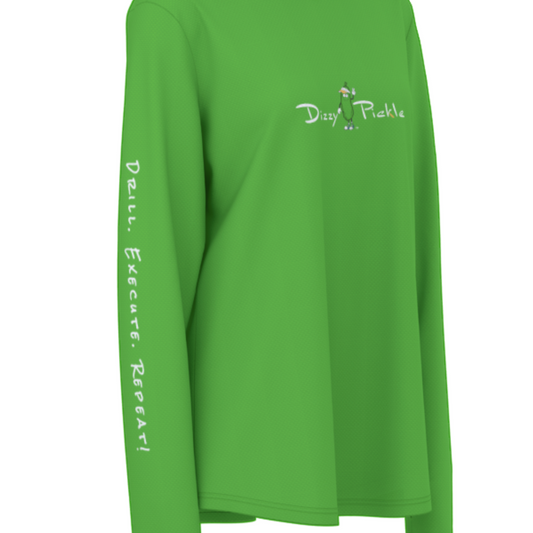 Dizzy Pickle Rita Green Women's Pickleball Sunscreen Sports Hoodie with Thumb Holes