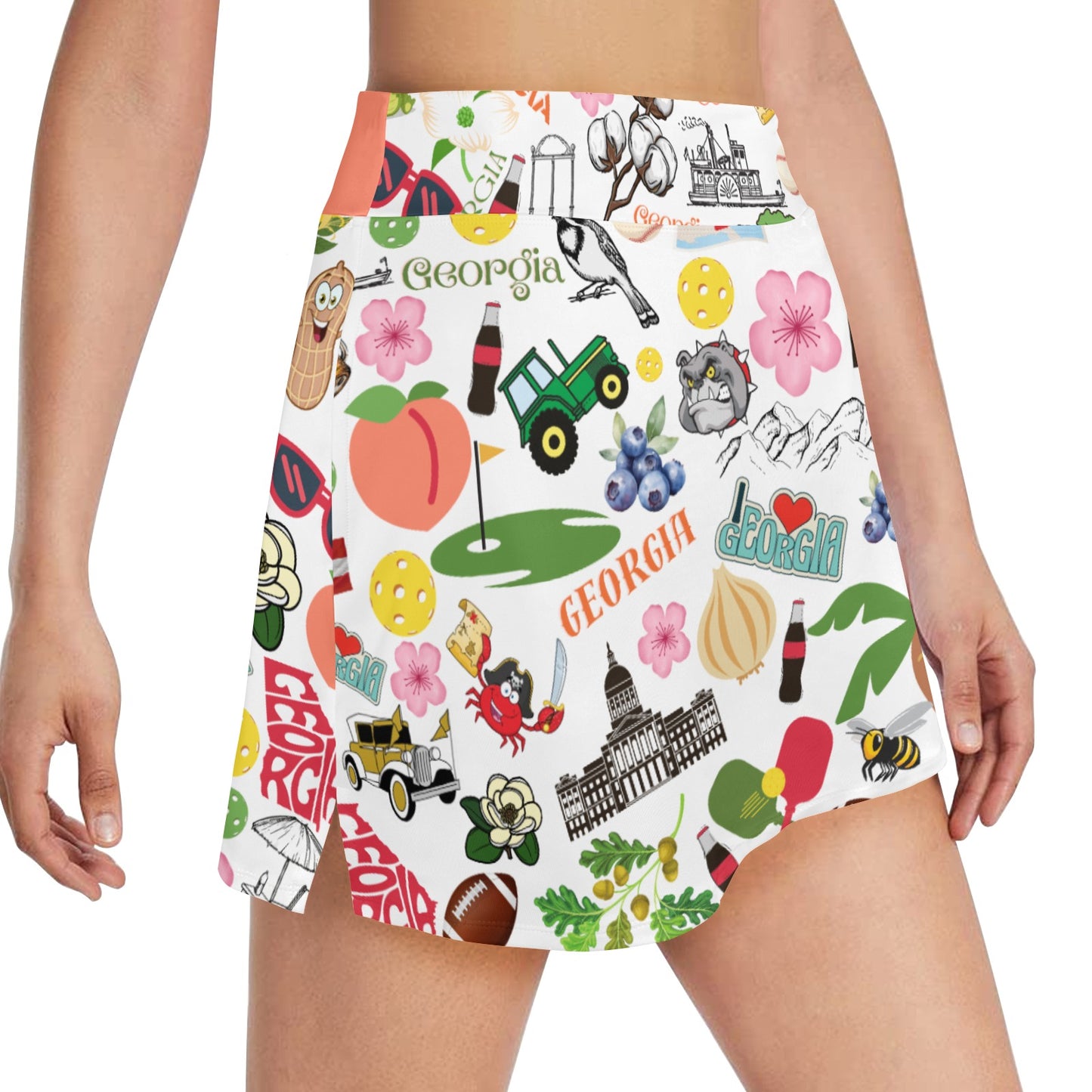 Dizzy Pickle Georgia Main Women's Pickleball 18" Athletic Skort with Inner Shorts and Two Ball Pockets