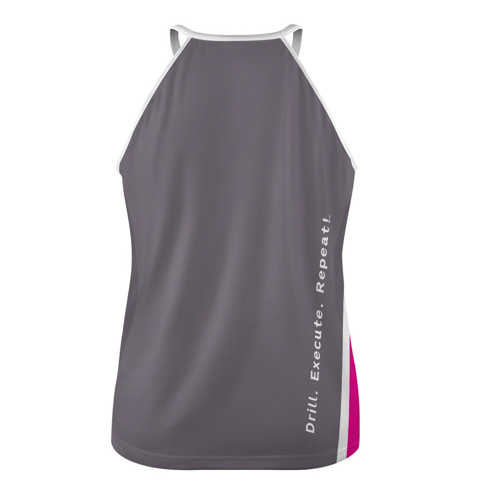 Dizzy Pickle Performance DS Women's Pickleball Sleeveless Crew Neck Vest Purplish Gray Fuchsia