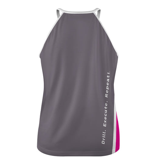 Dizzy Pickle Performance DS Women's Pickleball Sleeveless Crew Neck Vest Purplish Gray Fuchsia