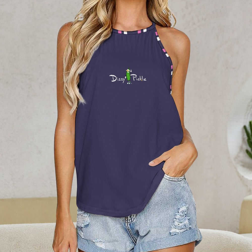 Dizzy Pickle Coming Up Daisies PP Plum Women's Pickleball Crew Neck Vest