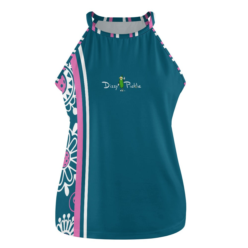 Dizzy Pickle Coming Up Daisies TP Stripes Women's Pickleball Crew Neck Vest