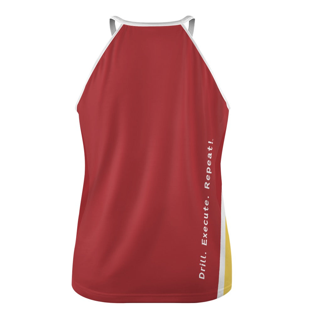 Dizzy Pickle Performance DS Women's Pickleball Sleeveless Crew Neck Vest Persian Red Yellow