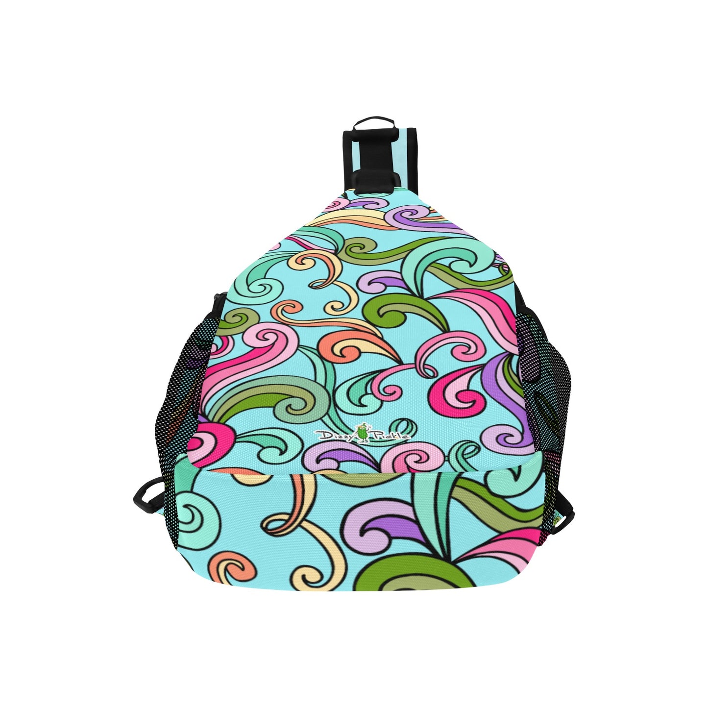 Dizzy Pickle Anna Blue Pickleball Grab-N-Go Crossbody Casual Chest Bag