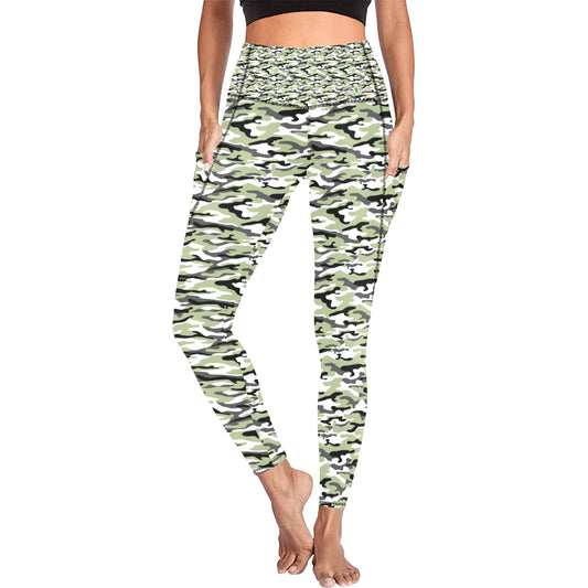 Dizzy Pickle Jan Sage Women's Pickleball Performance Leggings (Ankle Length, High-Waisted, & Two Side Pockets)