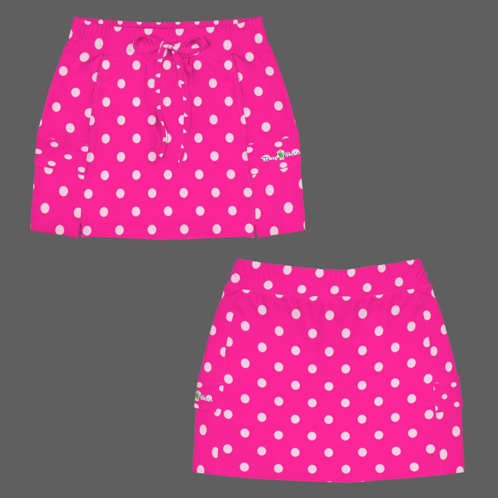 Dizzy Pickle Avery Polka Dots Women's Sports Cargo Straighline Skorts