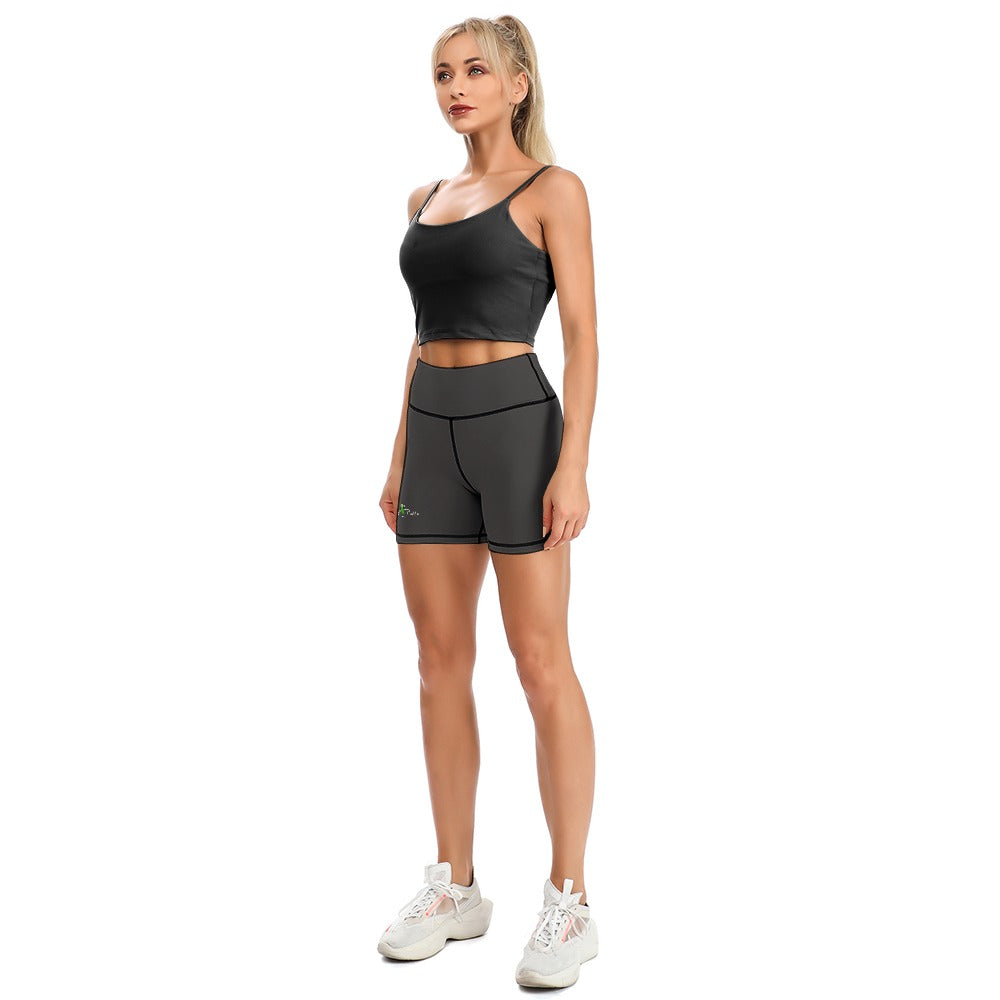 Dizzy Pickle DZY P Classic Charcoal Gray Women's Pickleball Comfortable Skinny Sports Yoga Shorts