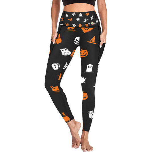 Dizzy Pickle Halloween 103128 Women's Pickleball Performance Leggings (Ankle Length, High-Waisted, & Two Side Pockets)