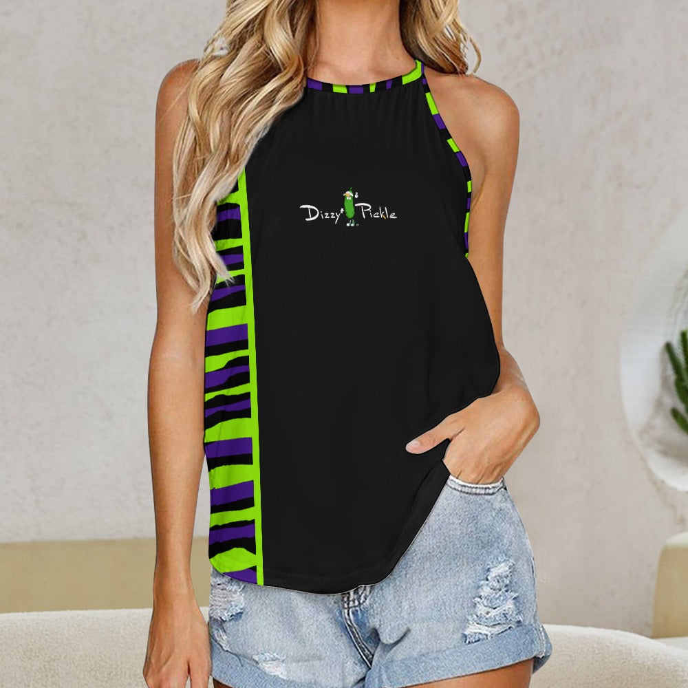 Dizzy Pickle Dinking Diva BG Stripes Women's Pickleball Crew Neck Vest