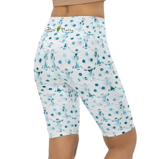 Dizzy Pickle Heidi TW Balls Women's Pickleball High-Waisted Biker Shorts