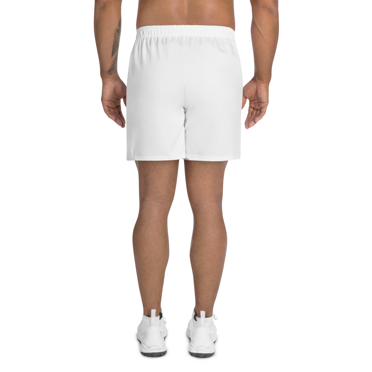 Dizzy Pickle DZY P Classic Solid White Men's Pickleball Athletic Long Shorts with Pockets