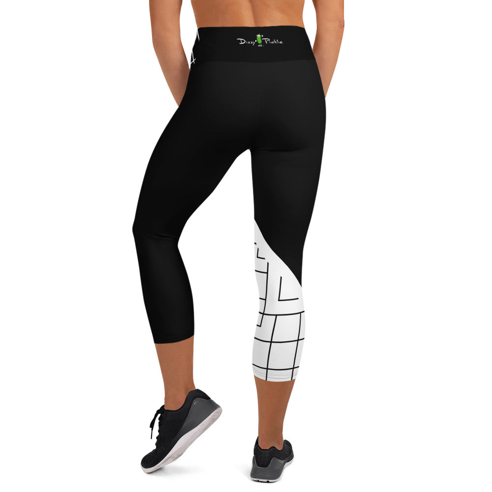 Lisa - BW - Pickleball Capri Leggings by Dizzy Pickle