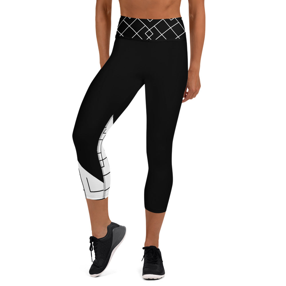 Lisa - BW - Pickleball Capri Leggings by Dizzy Pickle