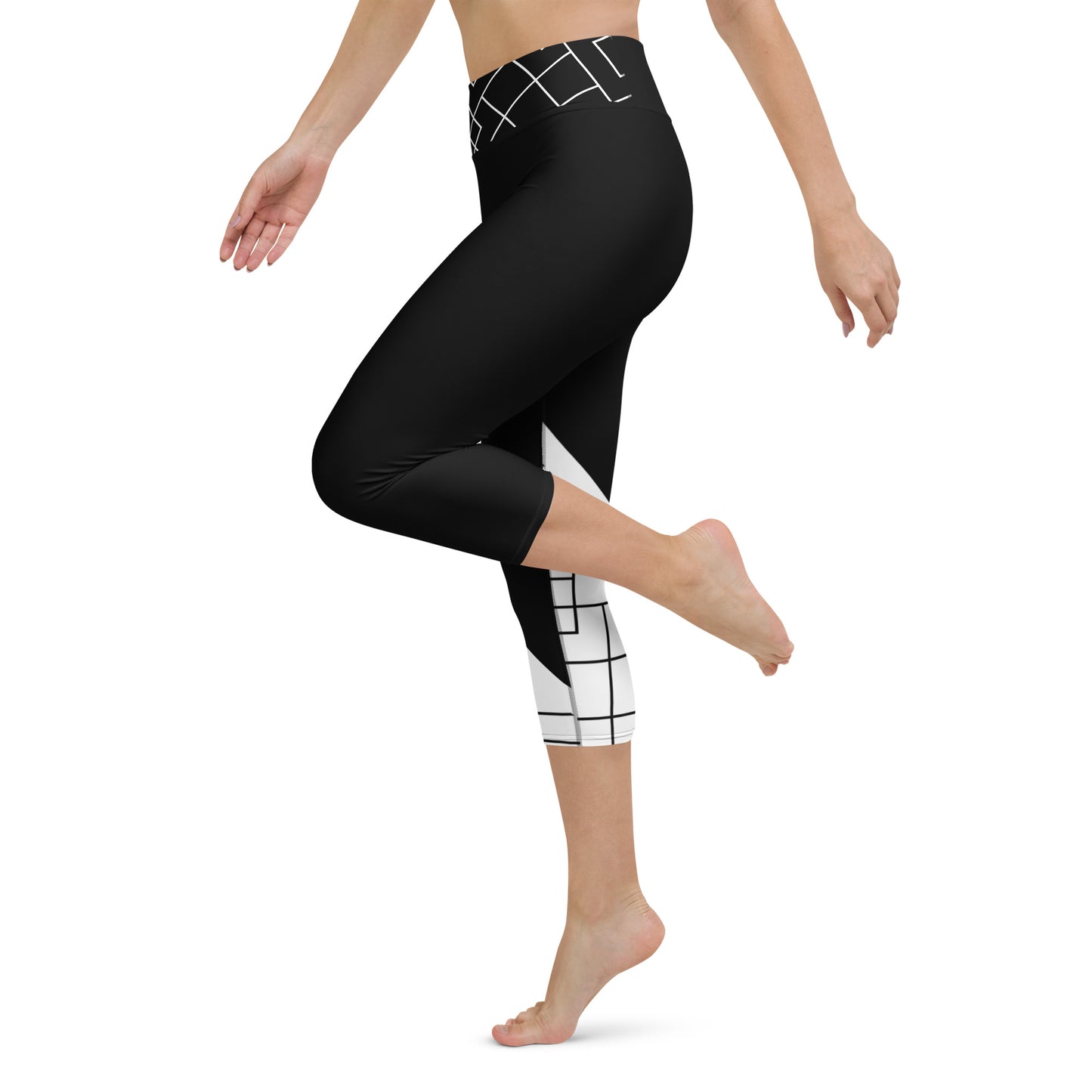 Lisa - BW - Pickleball Capri Leggings by Dizzy Pickle